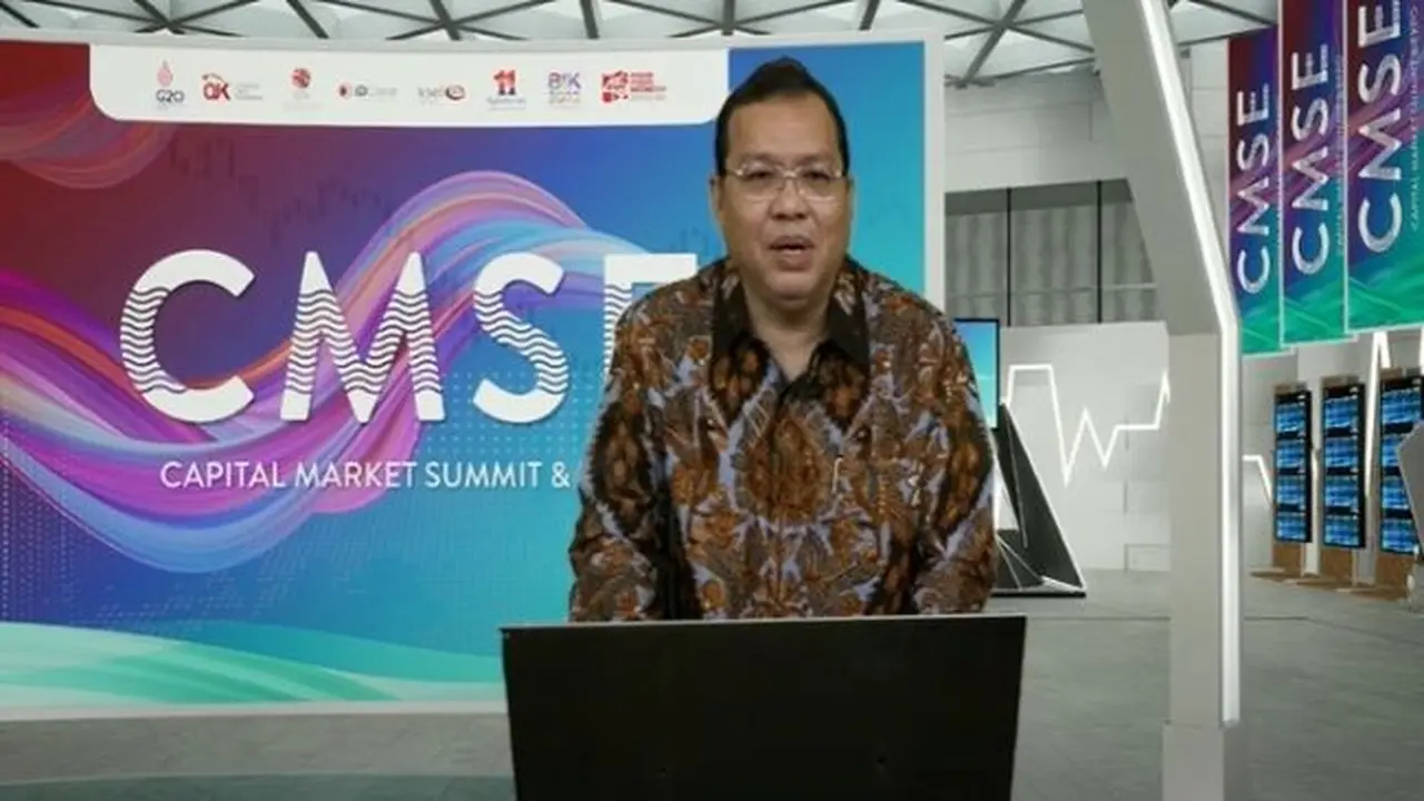 Direktur Utama Bursa Efek Indonesia (BEI), Iman Rachman pada acara Pembukaan Capital Market Summit & Expo 2022, Kamis (13/10/2022). (Foto: tangkapan layar/Elga N)