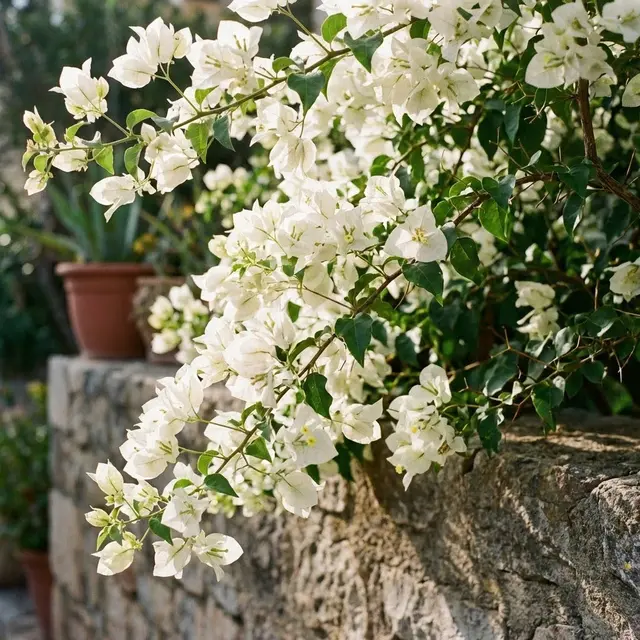 Ilustrasi Bougainvillea Putih