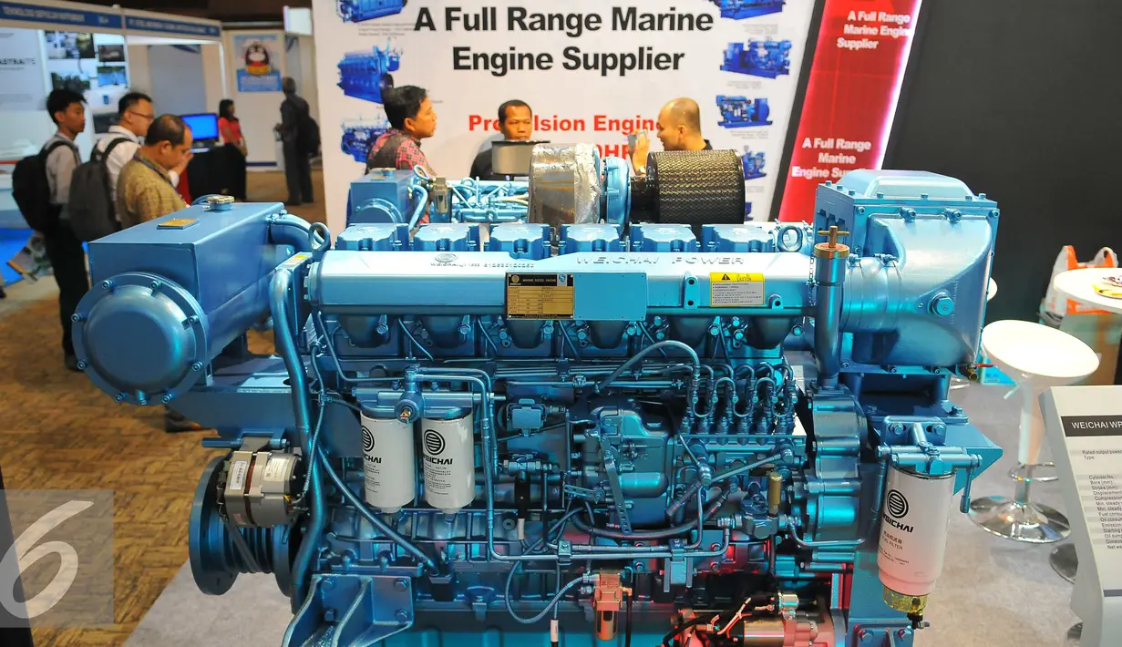 Pameran Maritec Indonesia 2016 diharapkan menjadi ajang pertemuan bagi para pelaku bisnis di Indonesia dan internasional untuk saling menawarkan produk, jasa dan teknologi terkini industri maritim, Jakarta, Rabu (23/11). (Liputan6.com/Angga Yuniar)