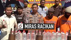 Polresta Sidoarjo mengungkap industri rumahan pembuat arak. Dua pelaku pembuat dan pengedar arak ditangkap.