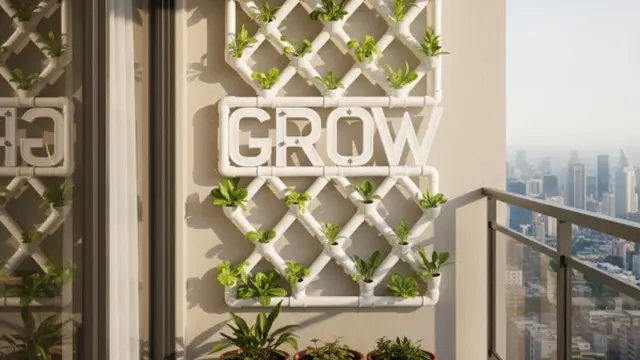 Rak Vertikal dari Pipa PVC untuk Kebun Sayur di Rumah Sempit (Image by Gemini AI)