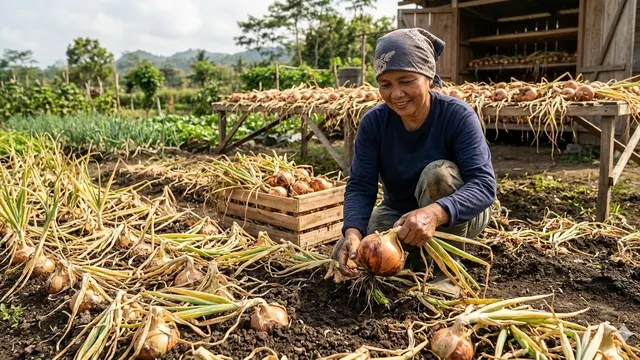 Cara Menanam Bawang Bombay (Foto: Gemini AI)