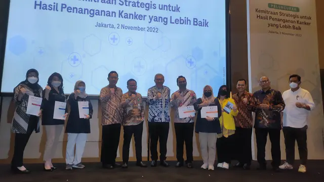 Acara "Peluncuran Kemitraan Strategis untuk Hasil Penanganan Kanker yang Lebih Baik" pada Rabu (02/10/2022).
