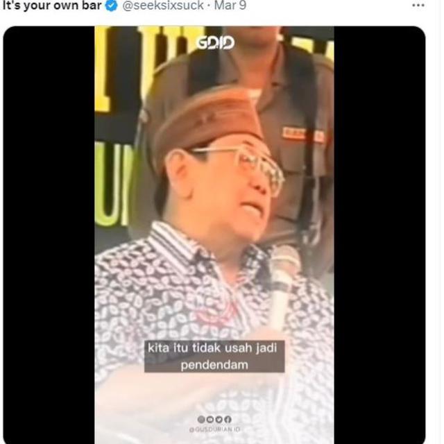 AG Pacar Mario Dandy Ditahan, Ayah David Unggah Video Gus Dur Soal Mengatasi Rasa Dendam