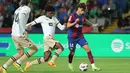 Sementara Valencia melawan melalui gol-gol Hugo Duro (27') dan Pepelu (38'). (LLUIS GENE / AFP)