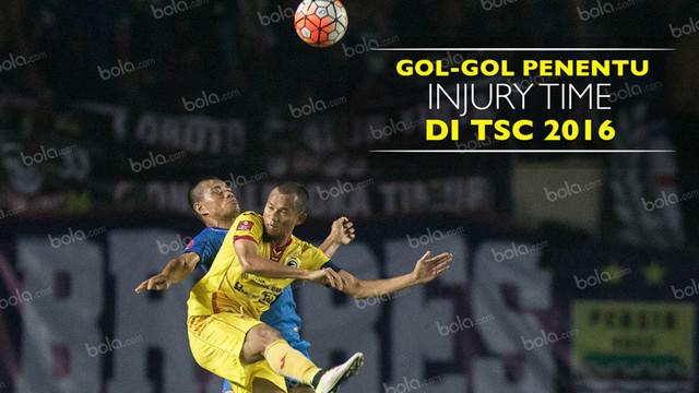 Video gol-gol penentu pada injury time di Torabika Soccer Championship by IM3 Ooredoo hingga pekan ke-17.