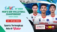 Jadwal Lengkap Voli AVC Asian Volleyball Championship Men's U20 2024 di Vidio