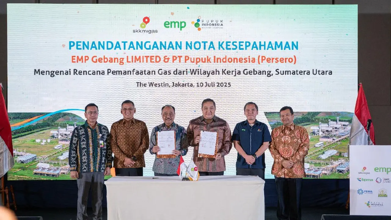 Anak usaha PT Energi Mega Persada Tbk (ENRG) telah menandatangani Nota Kesepahaman dengan PT Pupuk Indonesia (Persero) (PI) pada Kamis, 10 Juli 2025. (Foto: Energi Mega Persada)