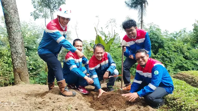 Pertamina Geothermal Energi (PGE) Area Karaha, Tasik, Jawa Barat, mulai menggalakan reboisasi hutan gundul yang multifungsi, dengan menggunakan tanaman Multy Purpose Tree Species (MPTS). (Liputan6.com/Jayadi Supriadin)