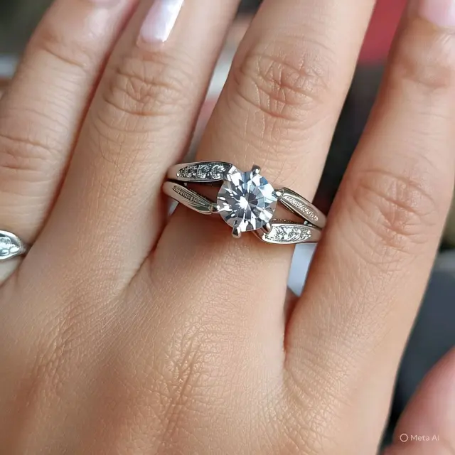Cincin Tunangan dengan Ukiran Laser