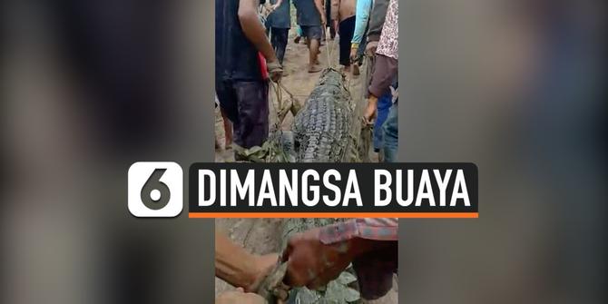 VIDEO: Jadi Santapan, Tubuh Nelayan Ditemukan di Dalam Perut Buaya