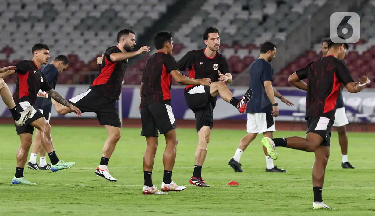 Sebelumnya, skuad Garuda telah melakukan dua sesi latihan di Stadion Madya, Kompleks Gelora Bung Karno, Jakarta. (Liputan6.com/Angga Yuniar)