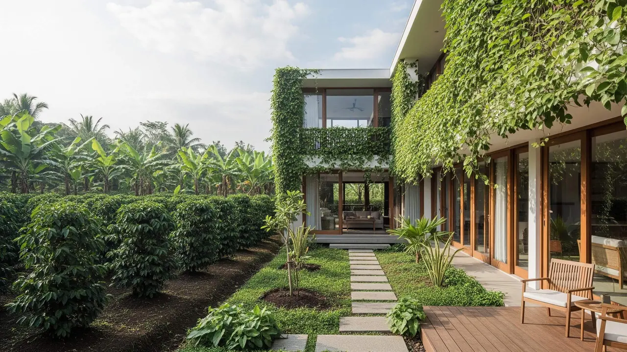 Model Rumah Minimalis Sederhana Dekat Perkebunan