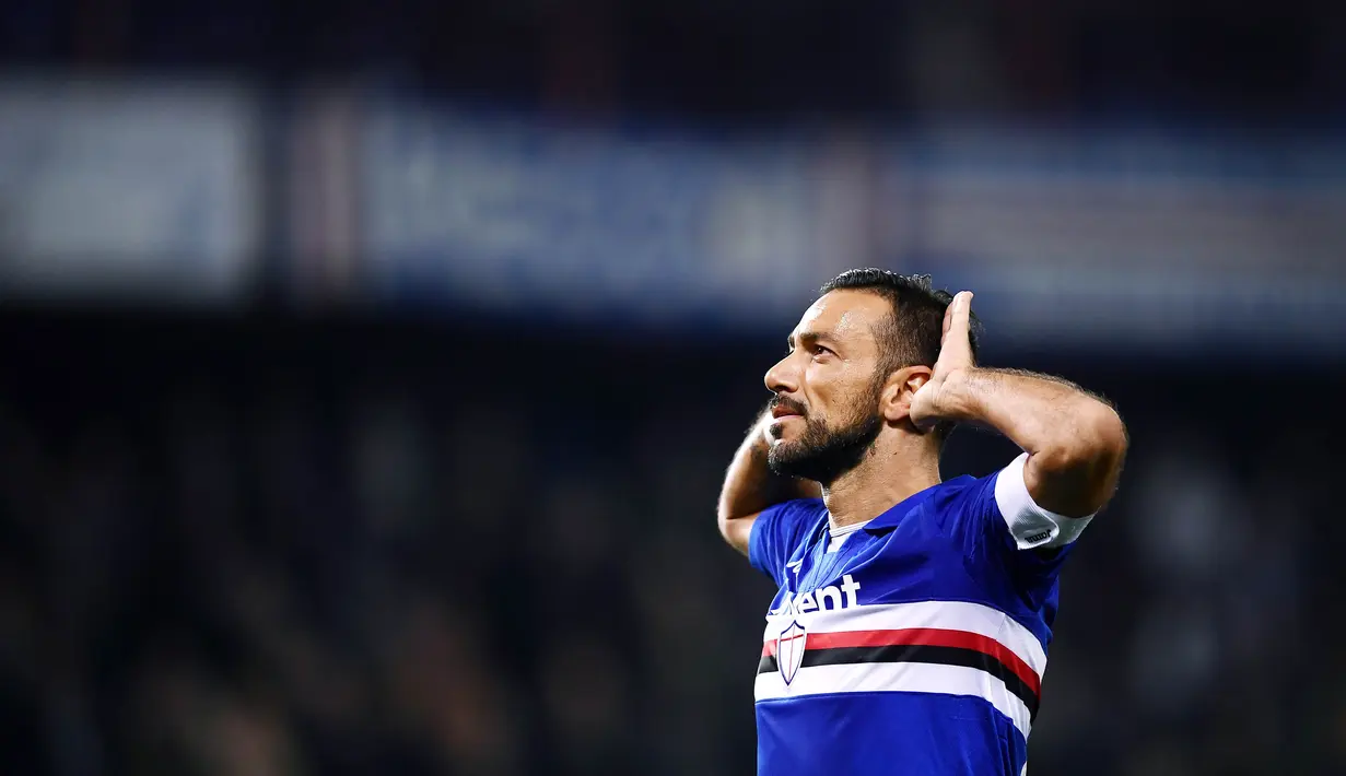4. Fabio Quagliarella (Sampdoria) - 10 Gol. (AFP/MArco Bertorello)