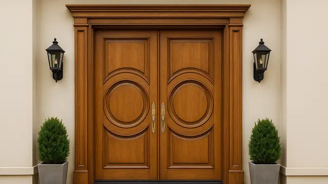 Inspirasi Model Pintu Kupu Tarung Kayu Jati