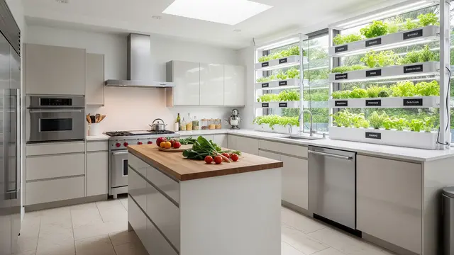 Model Dapur Berdampingan dengan Kebun Sayur Mini/Gemini AI