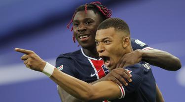 FOTO: PSG Pertahankan Gelar Coupe de France usai Kandaskan AS Monaco 2-0 - Kylian Mbappe; Moise Kean