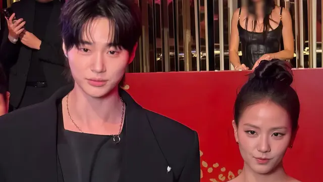 Pesona Jisoo BLACKPINK Bergaun Hitam, Diapit Byun Woo-seok dan Hyunjin Stray Kids di Cartier 2025 End of Year Party