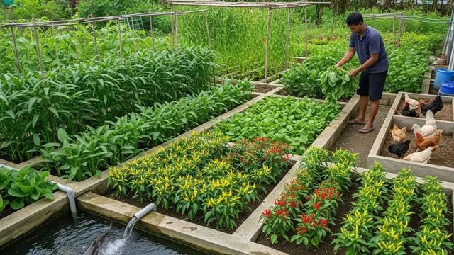 Kombinasi Kebun dan Peternakan yang Hemat Pupuk dan Pakan