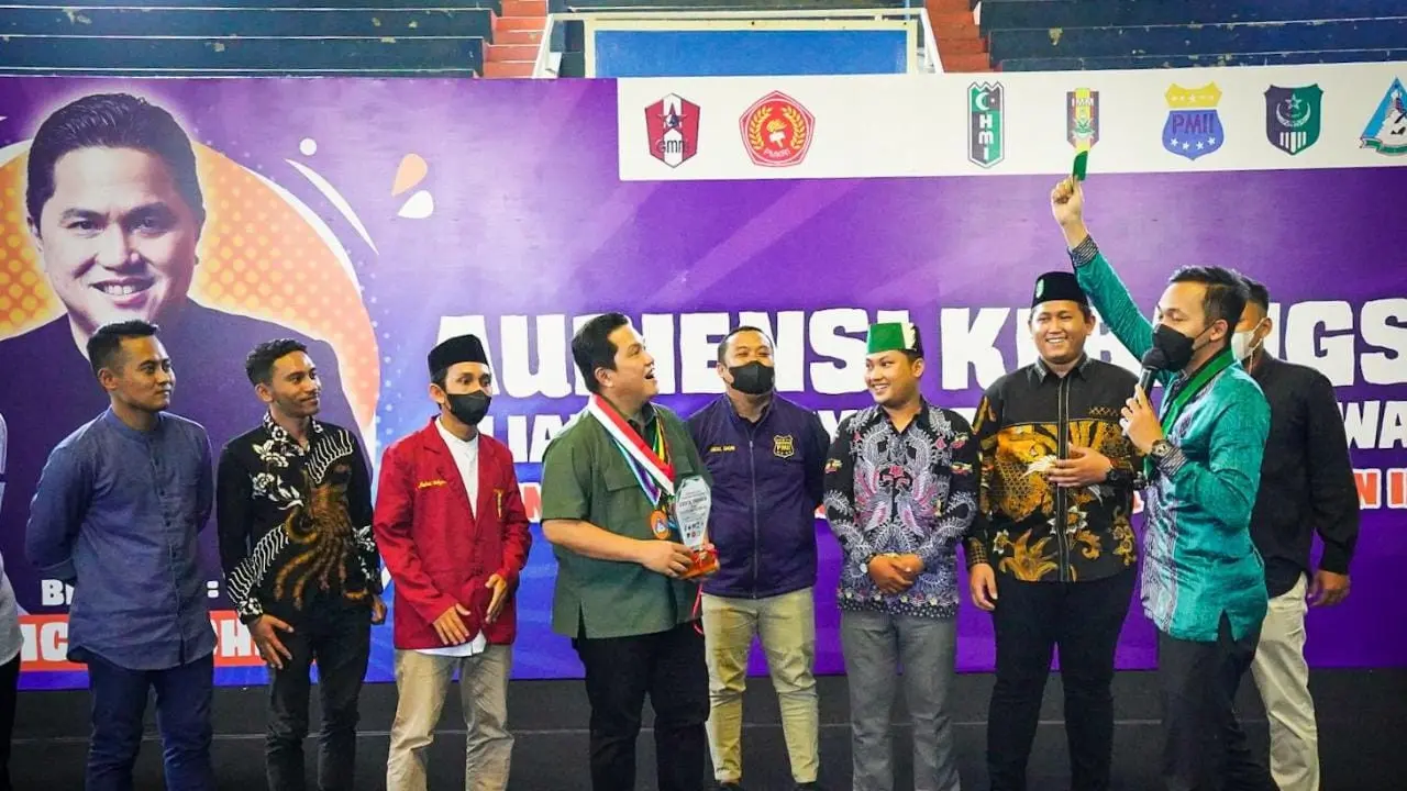 Erick Thohir mendapat dukungan dari mahasiswa. (Ist)
