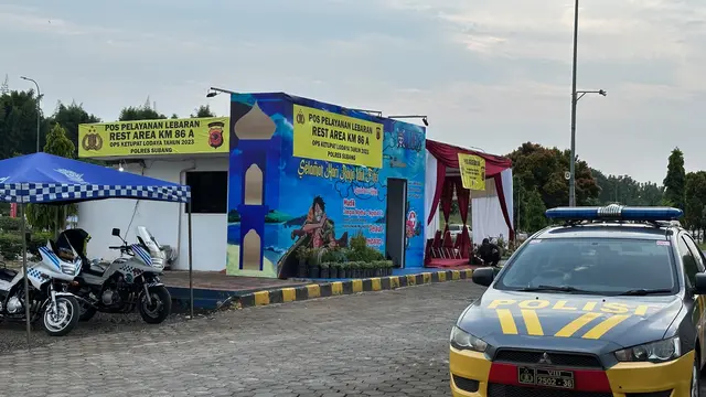 Pos Pelayanan Mudik Bertema Anime di Rest Area KM 86A Tol Cipali.