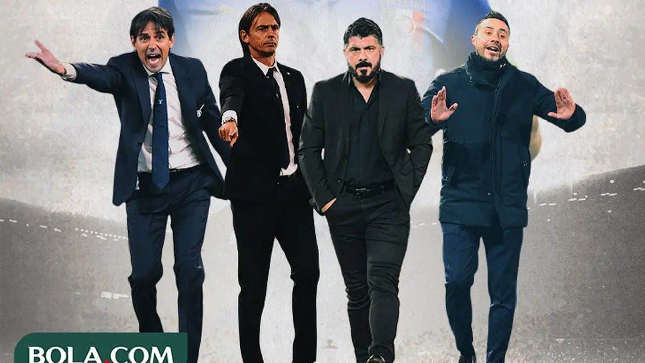 Serie A - Andrea Pirlo, Filippo Inzaghi, Simone Inzaghi, Gennaro Gatusso, Roberto De Zerbi