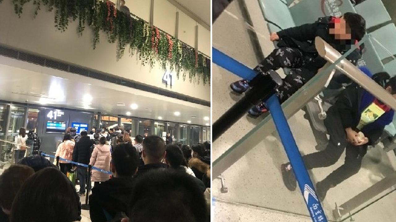 diduga terjangkit corona, kedua anak ini ditinggal orangtua di bandara