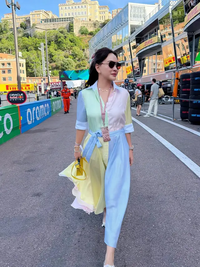Shandy Aulia Nonton F1 di Monaco. [@shandyaulia]