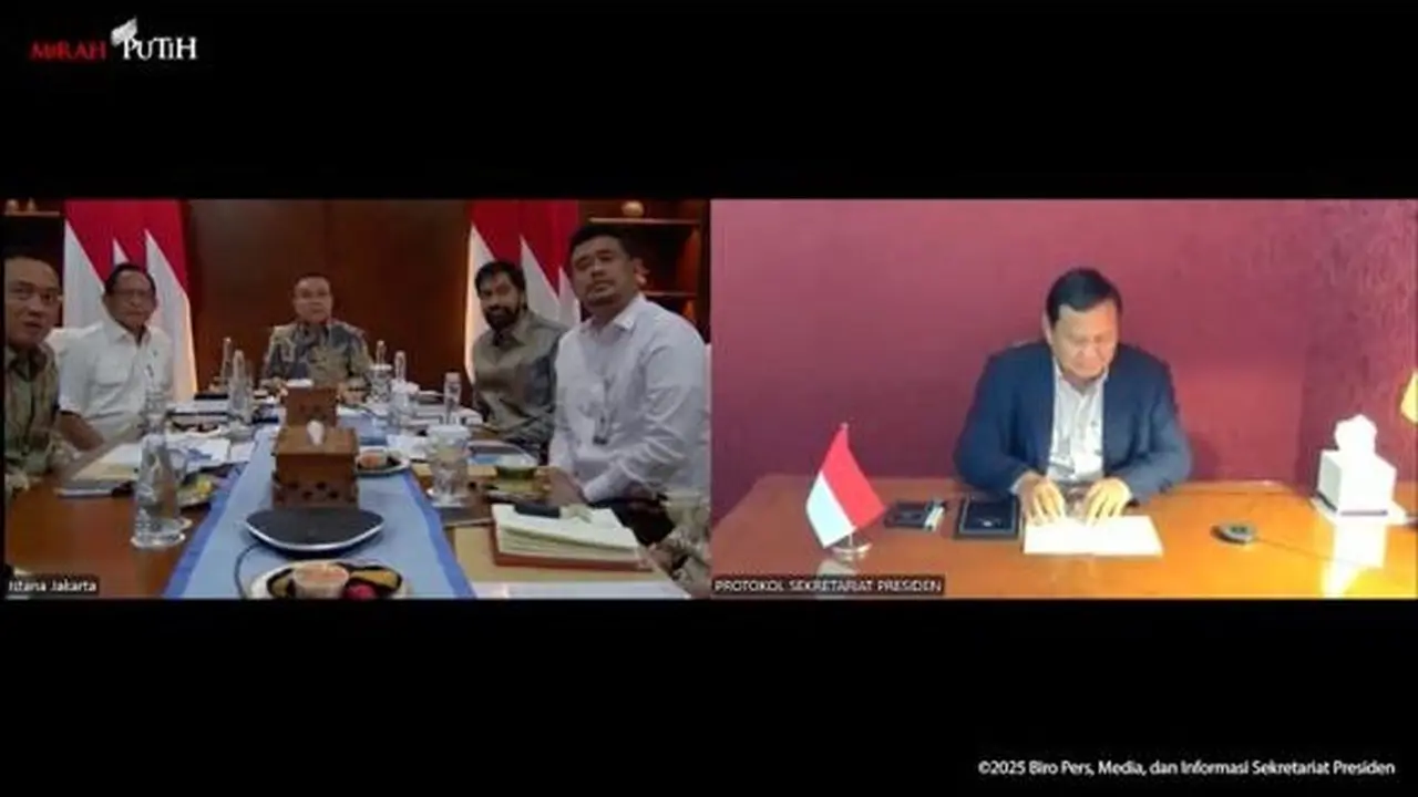 Presiden Prabowo Subianto melakukan rapat secara daring membahas polemik empat pulau.