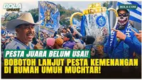 Pesta Juara Persib Berlanjut di Rumah Umuh Muchtar, Lautan Biru Bobotoh Padati Sumedang!