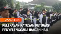 Kementerian Agama melepas 489 petugas penyelenggara ibadah haji (PPIH) Sabtu pagi. Pelepasan petugas ibadah haji dilaksanakan di Asrama Haji Pondok Gede, Jakarta Timur.
