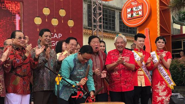Gubernur DKI Jakarta Anies Baswedan di acara Festival Cap Go Meh 2571, Sabtu (8/2/2020).