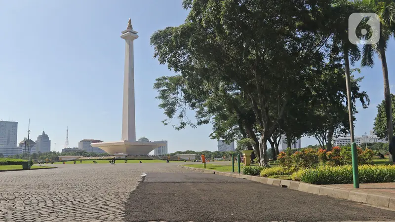 Penampakan Aspal Uji Coba Lintasan Formula E di Monas