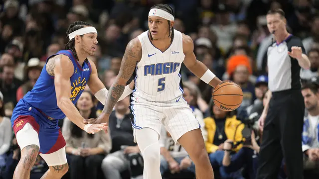 Paolo Banchero beraksi saat Magic mengalahkan Nuggets di lanjutan NBA