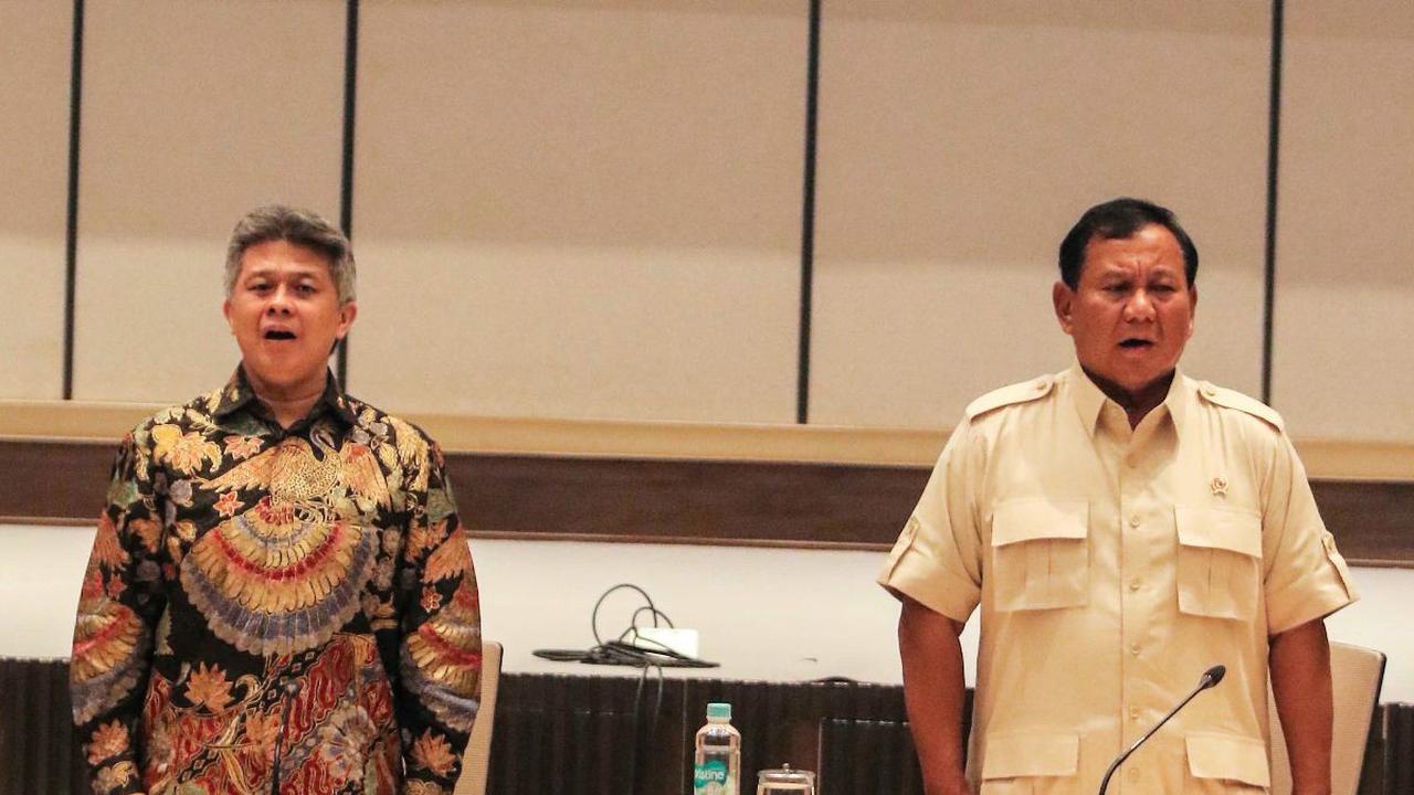 Diskusi yang berlangsung tertutup tersebut membahas komitmen mewujudkan Pemilu 2024 yang santun dan damai.&nbsp;Foto: Liputan6.com/Angga Yuniar