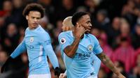 Raheem Sterling mencetak gol ketika laga baru berjalan 38 detik saat Manchester City berhadapan dengan Watford. (doc. Premier League)