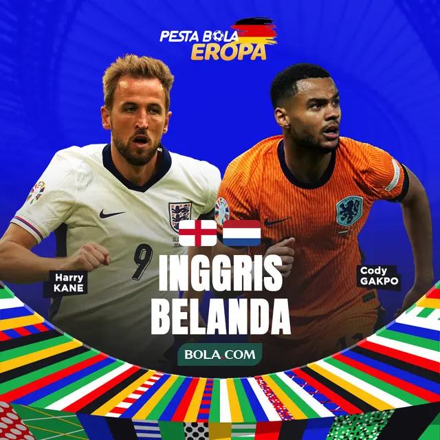 Euro 2024 - Inggris Vs Belanda - Harry Kane Vs Cody Gakpo