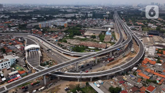 FOTO: Pandangan Udara Jalan Tol Dalam Kota Kelapa Gading - Pulo Gebang