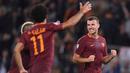 Pemain AS Roma, Edin Dzeko memimpin klasemen top skor Serie A setelah mencetak delapan gol dari sembilan kali penampilan. (REUTERS/Alberto Lingria)