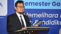 Rektor Universitas Mercu Buana Prof. Dr. Andi Adriansyah, M.Eng., dalam acara pembukaan perkuliahan tahun akademik 2023/2024 yang digelar di kampus Meruya, Jakarta Barat. (Ist)