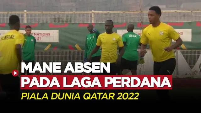 VIDEO: Sadio Mane Absen di Laga Perdana Piala Dunia 2022 Bersama Timnas Senegal