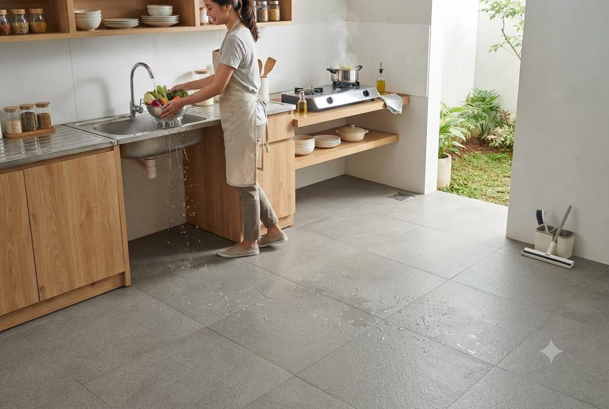 Model Dapur yang Tetap Bersih Meski Sering Terkena Cipratan Air