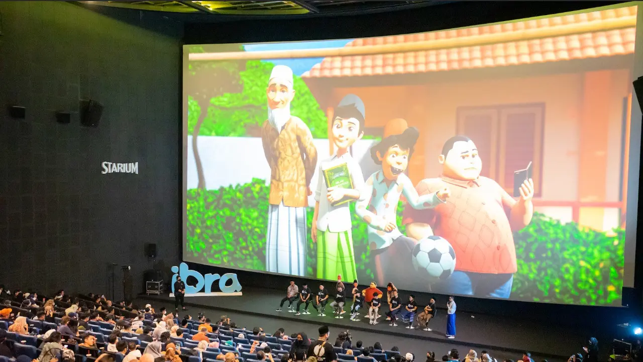 Grand launching serial animasi Ibra pada 3 Juli 2022 yang menayangkan episode pertamanya berjudul Membelah Bulan. (Manara Studios)
