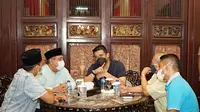 Bobby Nasution saat silaturahmi dengan wartawan dan organisasi pers di Tjong A Fie Mansion, Jalan Jenderal Ahmad Yani, Kesawan, Medan Barat, Kota Medan, Jumat, 16 April 2021