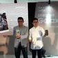 (kiri) Head of Product Marketing, IT, & Mobile Samsung Indonesia, Denny Galant dan (kanan) Product Marketing Samsung Mobile, Irfan Rinaldy peluncuran Galaxy J7 Plus di Jakarta. Liputan6.com/ Agustinus Mario Damar