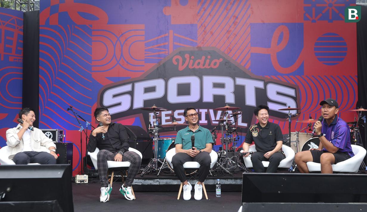 Sejumlah atlet hadir memeriahkan festival olahraga terbesar di Indonesia itu diantaranya Liliyana Natsir, Mohammad Ahsan, Jeka Saragih hingga Rio Haryanto. Mereka berbagi pengalaman tentang bagaimana menjadi atlet kelas dunia dan membangun mental juara. (Bola.com/M Iqbal Ichsan)
