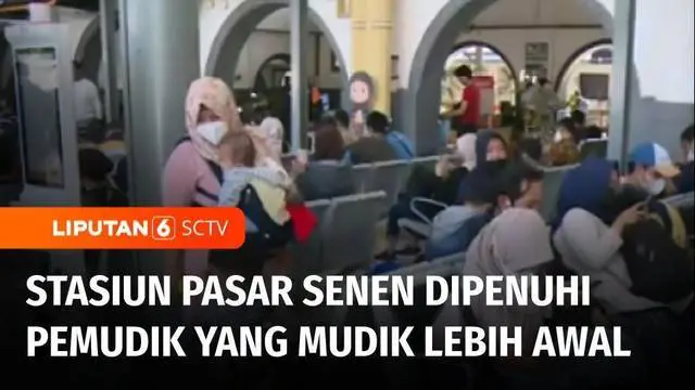 Dua pekan jelang hari raya Idul Fitri, Stasiun Pasar Senen, Jakarta Pusat, sudah ramai oleh ribuan pemudik. Hingga Jumat siang, hampir separuh tiket keberangkatan arus mudik lebaran ke berbagai kota di Jawa Tengah dan Jawa Timur, sudah ludes terjual.