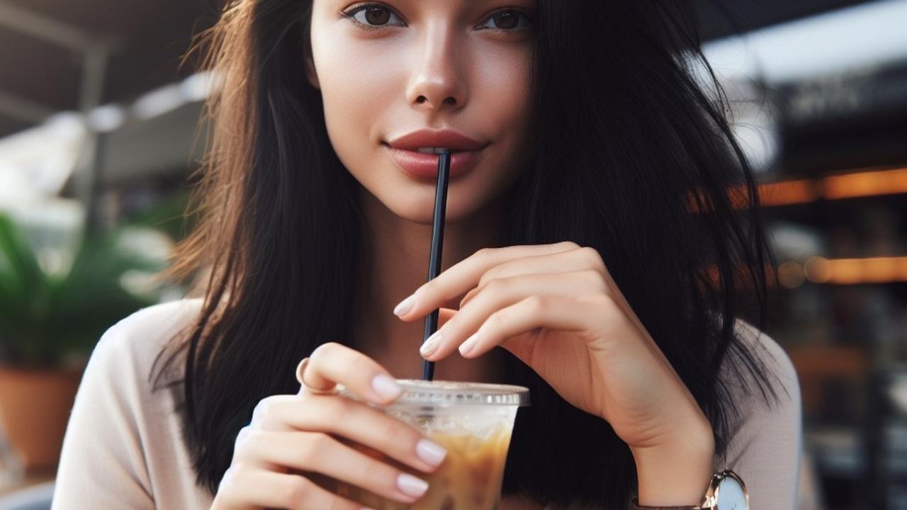 ilustrasi minum kopi