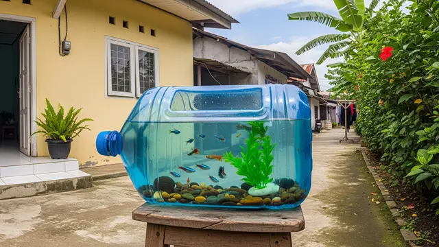 Akuarium Mini dari Galon Bekas