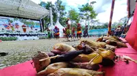 Umbi-umbian yang menjadi olahan bakar batu oleh masyarakat di Papua. Bakar batu menjadi tradisi dałam ucapan syukur hingga mempererat silaturahmi antarsesama. Foto: Katharina Janur/Liputan6.com